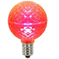 Vickerman Club Pack Of 25 LED G50 Pink Replacement Christmas Light Bulbs - E17 Base