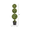 Artificial Boxwood Triple Ball With Pot (UV) (4') - Vickerman