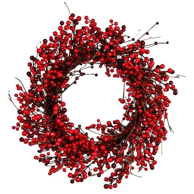Vickerman Artificial Red Berry Wreaths 1 Vickerman Artificial Red Berry Wreaths