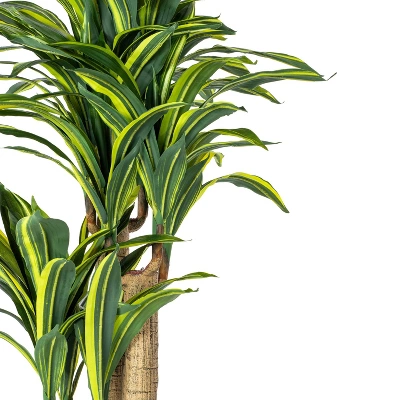 Artificial Dracaena Tree With Pot Yellow 52in - Vickerman 2 Artificial Dracaena Tree With Pot Yellow 52in - Vickerman - Image 2