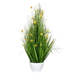 Vickerman Artificial Yellow Potted Artificial Cosmos And Grass 7 Vickerman Artificial Yellow Potted Artificial Cosmos And Grass -Vickerman GUEST 9fa47c5e c21e 481c a865 845b70a164de