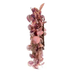 Vickerman 16" Dusty Rose Artificial Fall Eucalyptus And Berry Wreath Candle Ring -Vickerman GUEST e2271ac6 f49b 430b 97e0 b8cc0cd7b707