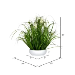 Vickerman Artificial Cream Potted Artificial Cosmos And Grass